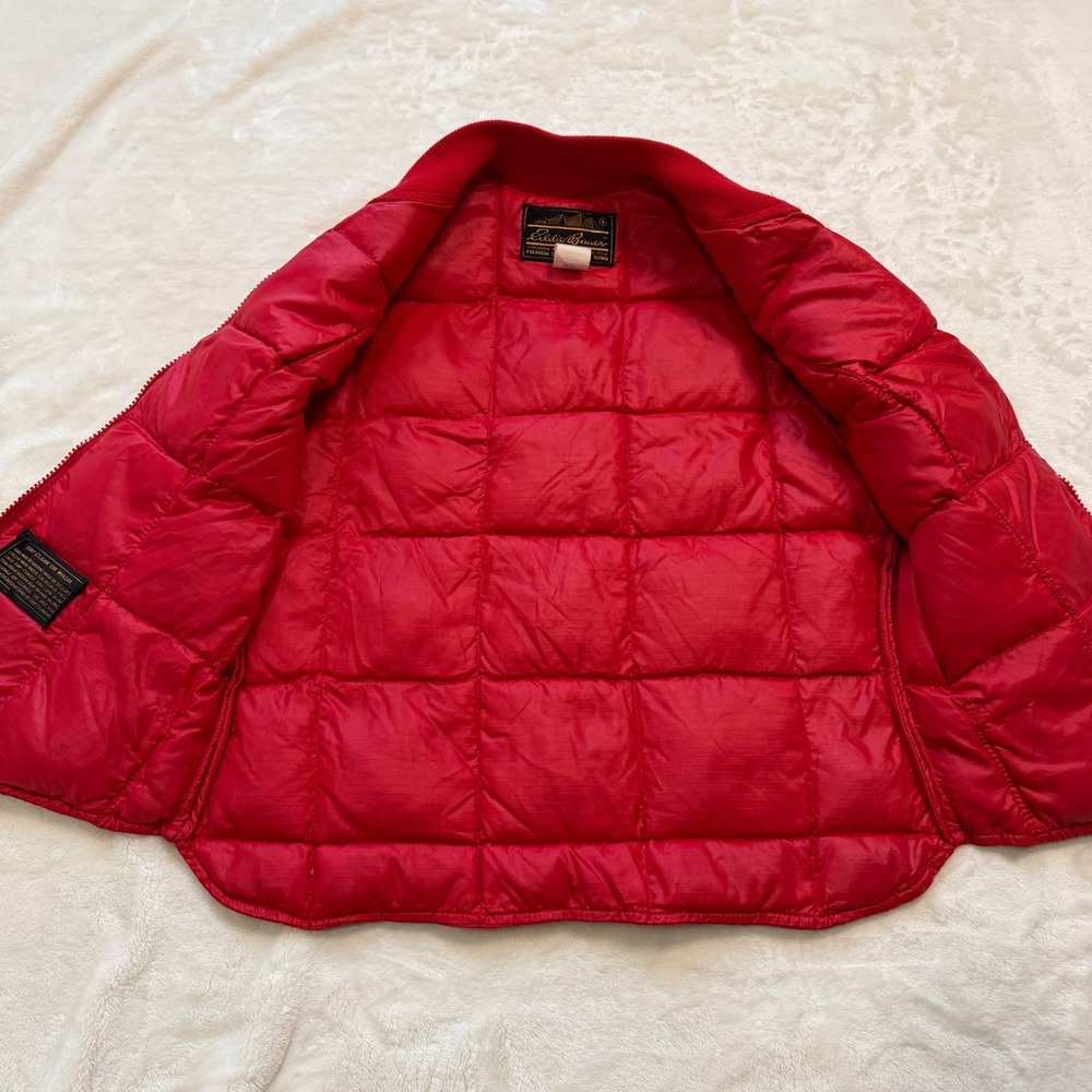 Vintage Eddie Bauer Red Goose Down Puffer Vest Ripstop Nylon Womens Small - Picture 4 of 9